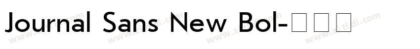 Journal Sans New Bol字体转换